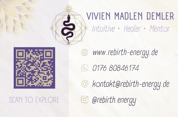 Kontaktkarte mit QR‑Code und Kontaktdaten